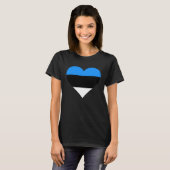 Estonia Flag Heart Estonia Gifts Love Estonia T-shirt (Voorkant volledig)