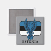 Estonia Northern Europe Magneet (Voorkant / Achterkant)