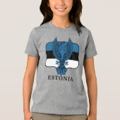 Estonia Northern Europe Tri-Blend Shirt (Voorkant)