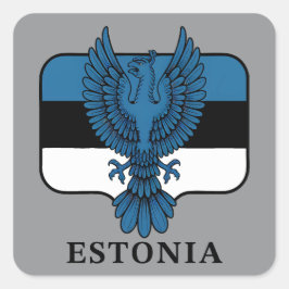 Estonia Northern Europe Vierkante Sticker
