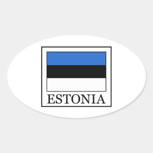 Estonia Ovale Sticker (Voorkant)