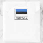 Estonia Ovale Sticker (Tas)