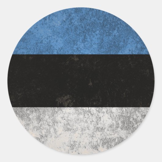 Estonia Ronde Sticker (Voorkant)