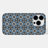 Estonian Blue Black en White Mitten Pattern Hoesje (Achterkant (horizontaal))