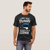 Estonian Estonia Distressed Map Flag Estonians T-shirt (Voorkant volledig)