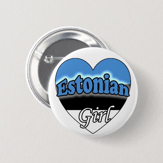 Estonian Girl Ronde Button 5,7 Cm (Voorkant /achterkant)