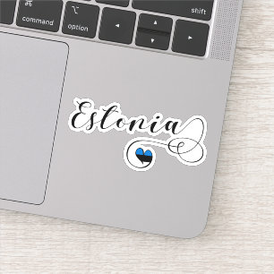 Estonian Heart Flag, Estland Sticker