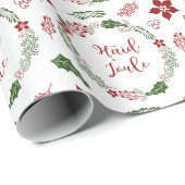 Estonian Merry Kerstmis Wreath, Häid jõule Cadeaupapier (Rol Hoek)