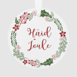 Estonian Merry Kerstmis Wreath, Häid jõule Ornament