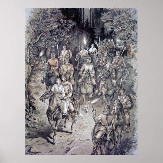 Estonian Viking Night Journey, Tekening Poster (Voorkant)