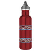 Estonian Woven Two Stripes Järva-Jaani Belts Red Waterfles (Rechts)