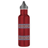 Estonian Woven Two Stripes Järva-Jaani Belts Red Waterfles (Links)