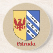 Estrada Heraldic Shield Zandsteen Onderzetter (Voorkant)
