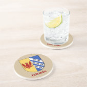 Estrada Heraldic Shield Zandsteen Onderzetter (Zijkant)