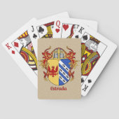 Estrada Heraldisch Schild met Mantling Pokerkaarten (Achterkant)
