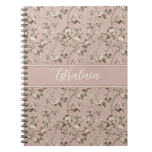 Estralaia Dusty Roos Pink Notitieboek (Voorkant)