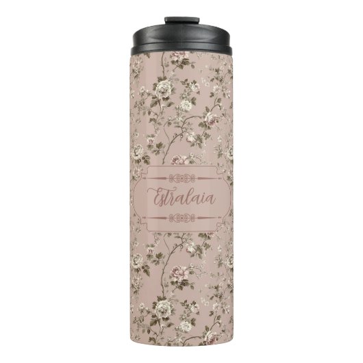 Estralaia Dusty Roos Roze Thermische Tumbler Thermosbeker (Voorkant)