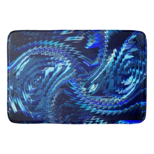 Estrela azul ondulada com traçados em ziguezague badmat (Voorkant)