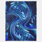 Estrela azul ondulada com traçados em ziguezague fleece deken (Voorkant)