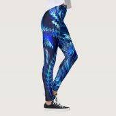 Estrela azul ondulada com traçados em ziguezague leggings (Rechts)