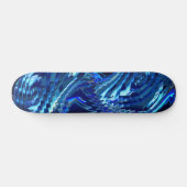 Estrela azul ondulada com traçados em ziguezague persoonlijk skateboard (Horizontaal)