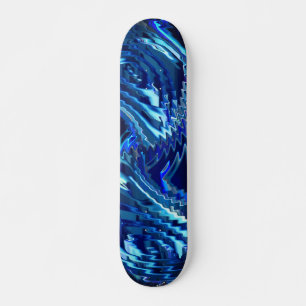 Estrela azul ondulada com traçados em ziguezague persoonlijk skateboard