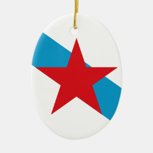 Estreleira - Bandera Independentista Gallega Keramisch Ornament