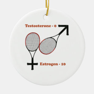 Estrogen Tennis Keramisch Ornament