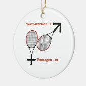 Estrogen Tennis Keramisch Ornament (Links)