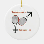 Estrogen Tennis Keramisch Ornament (Achterkant)