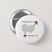Estrogen Wins Racquetball Ronde Button 5,7 Cm (Voorkant /achterkant)