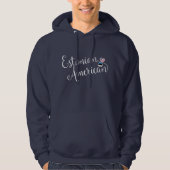 Ests-Amerikaans gejumeleerd hart Hoodie (Voorkant)
