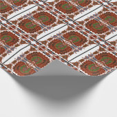 Ests antiek bloemenfolk art embroidery cadeaupapier (Hoek)