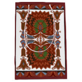 Ests antiek bloemenfolk art embroidery medium cadeauzakje (Voorkant)