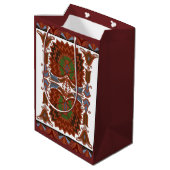 Ests antiek bloemenfolk art embroidery medium cadeauzakje (Achterkant Gekanteld)