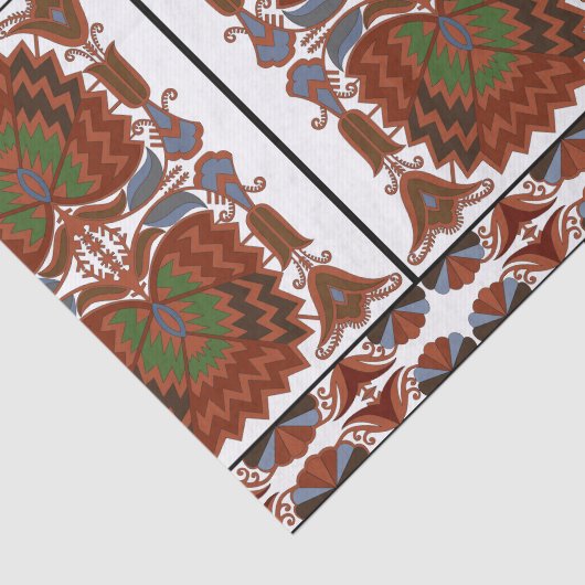 Ests antiek bloemenfolk art embroidery tissuepapier (Detail)