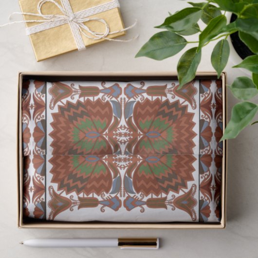 Ests antiek bloemenfolk art embroidery tissuepapier (Geschenk)