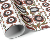 Ests antiek folkpatroon met bloemen cadeaupapier (Rol Hoek)