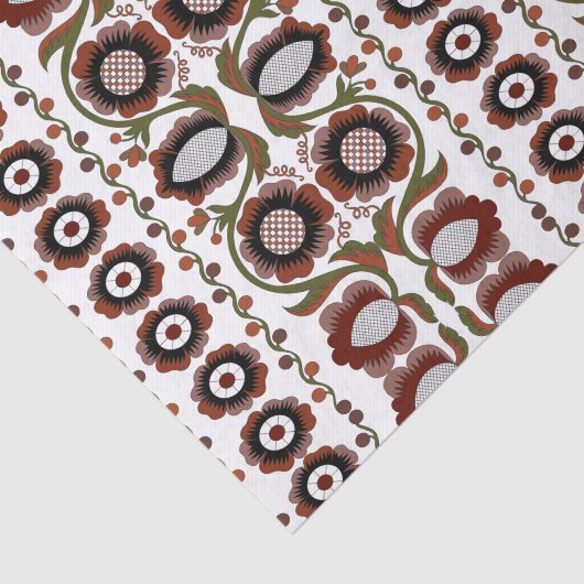 Ests antiek folkpatroon met bloemen tissuepapier (Detail)