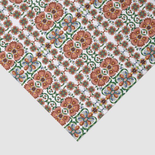 Ests antiek vouwkunstontwerp met bloemen tissuepapier (Detail)