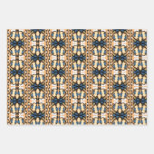 Ests blauw en geel bloemkool kunst inpakpapier vel (Voorkant 2)