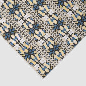 Ests blauw en geel bloemkool kunst tissuepapier (Detail)