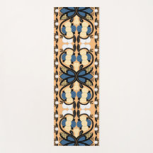 Ests blauw en geel bloemkool kunst