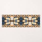 Ests blauw en geel bloemkool kunst yogamat (Voorkant (horizontaal))