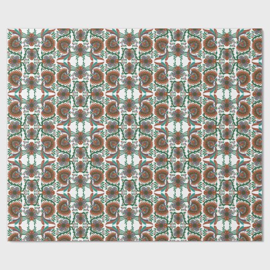 Ests bloemenpatroon Cadeaupapier (Vlak)