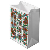 Ests bloemenpatroon Medium Cadeauzakje (Voorkant Gekanteld)