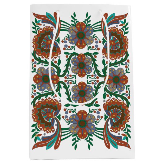 Ests bloemenpatroon Medium Cadeauzakje (Voorkant)