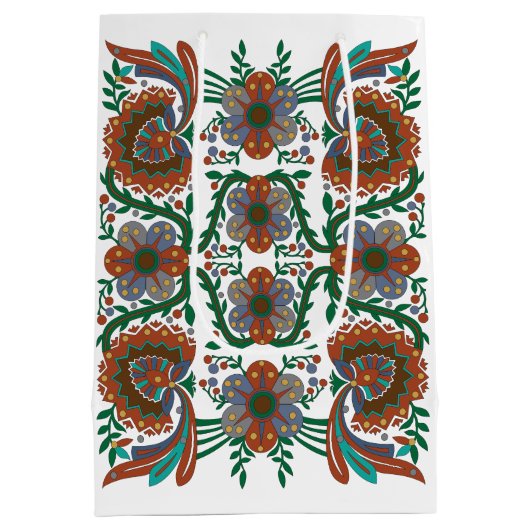 Ests bloemenpatroon Medium Cadeauzakje (Achterkant)