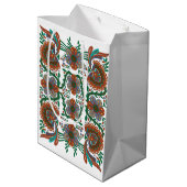 Ests bloemenpatroon Medium Cadeauzakje (Achterkant Gekanteld)