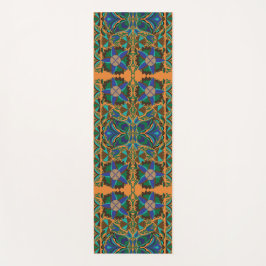 Ests Blue  folk art flower patroon Yogamat